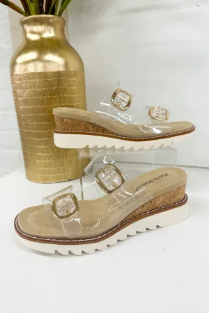 Lucite Buckle Wedge