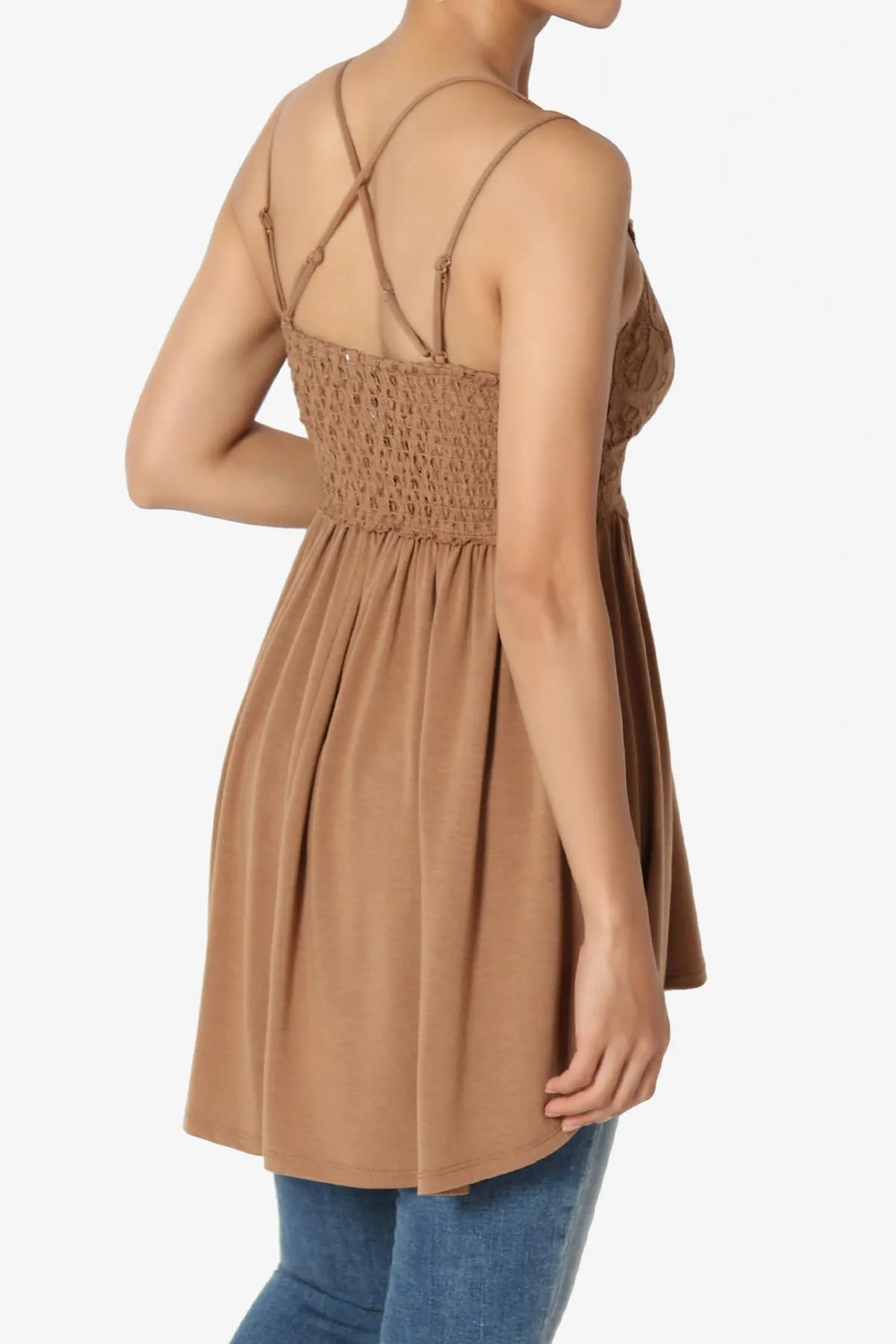 Lynden Crochet Lace Jersey Tunic Cami