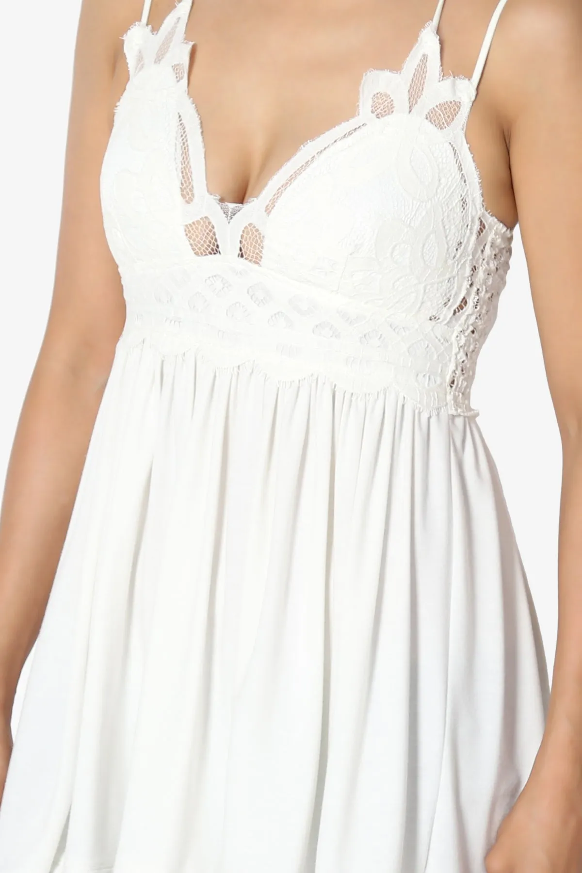 Lynden Crochet Lace Jersey Tunic Cami