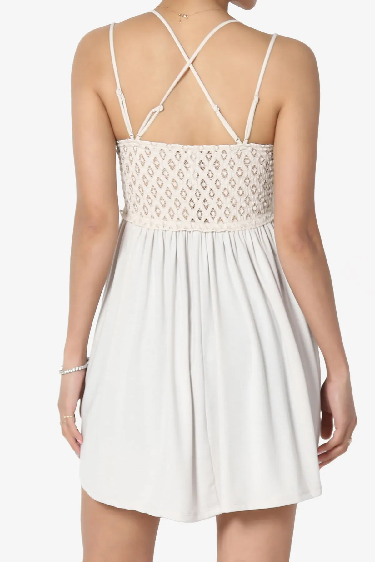 Lynden Crochet Lace Jersey Tunic Cami
