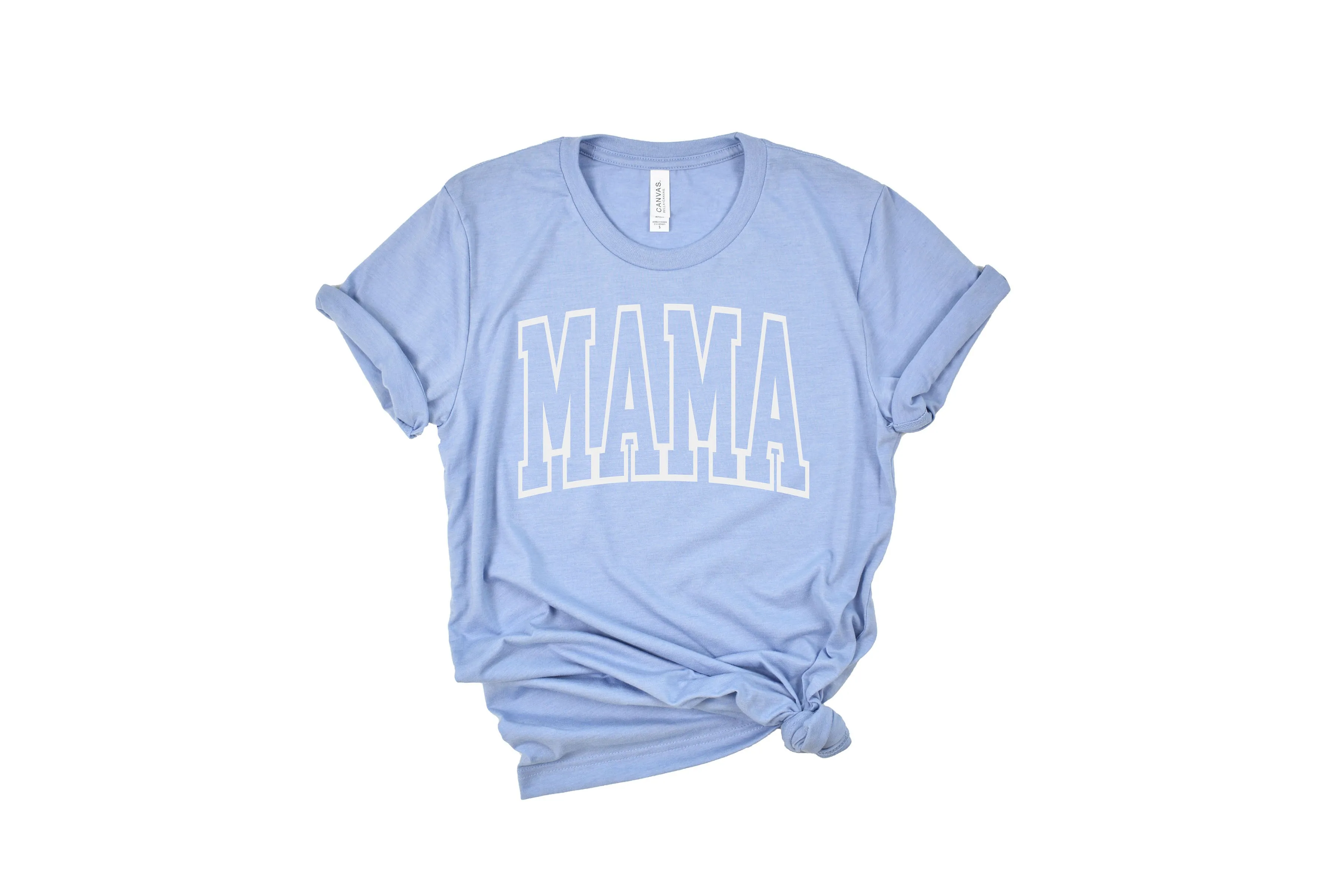 Mama Big Outline - Bella   Canvas Unisex Adult Tee | White ink