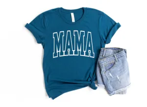 Mama Big Outline - Bella   Canvas Unisex Adult Tee | White ink