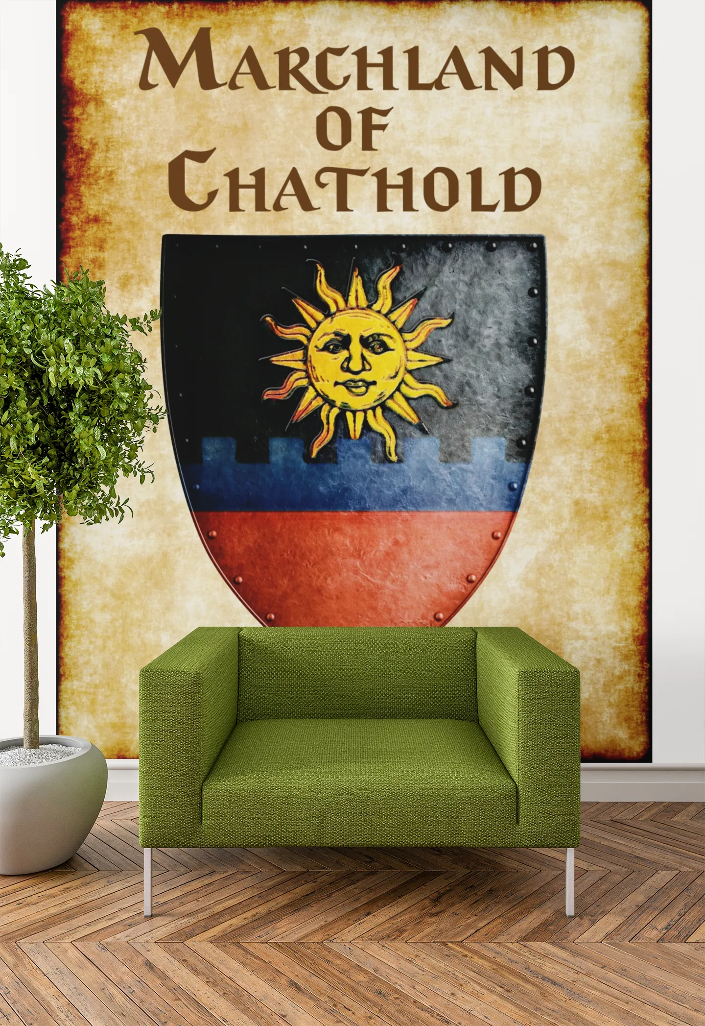 Marchland of Chathold Heraldry of Greyhawk Anna Meyer Cartography Canvas Art Print