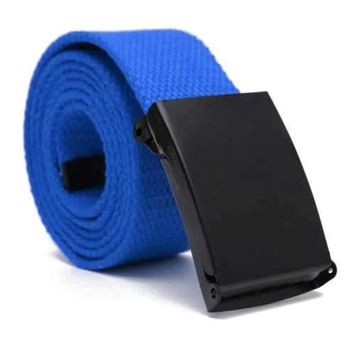 Men Women Plain Webbing Fashion Waist Belt Waistband Casual Canvas Belt 5 Colors