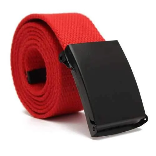Men Women Plain Webbing Fashion Waist Belt Waistband Casual Canvas Belt 5 Colors