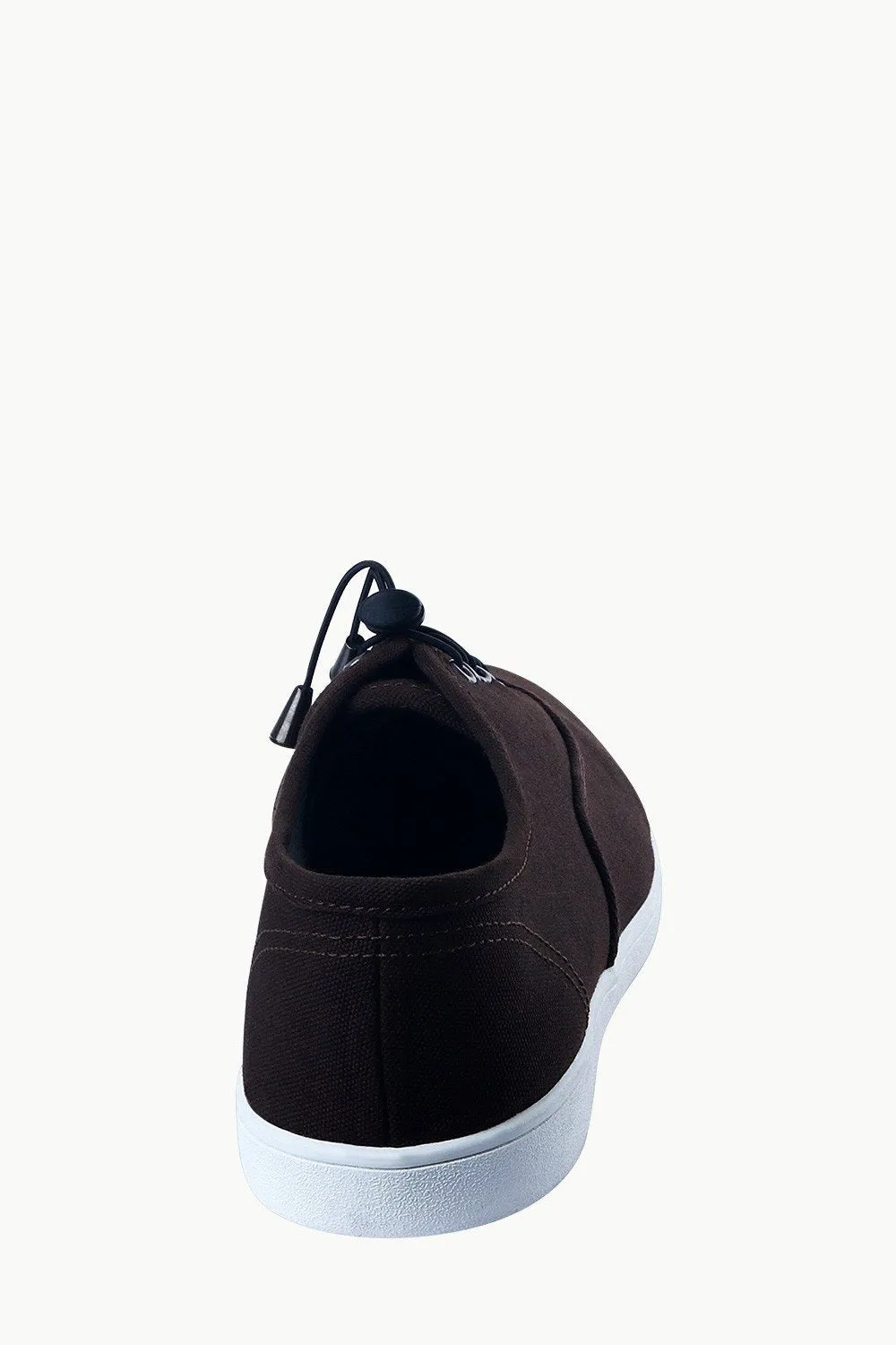 Men's Elastic Tassel Chocolate Brown Boat Shoes