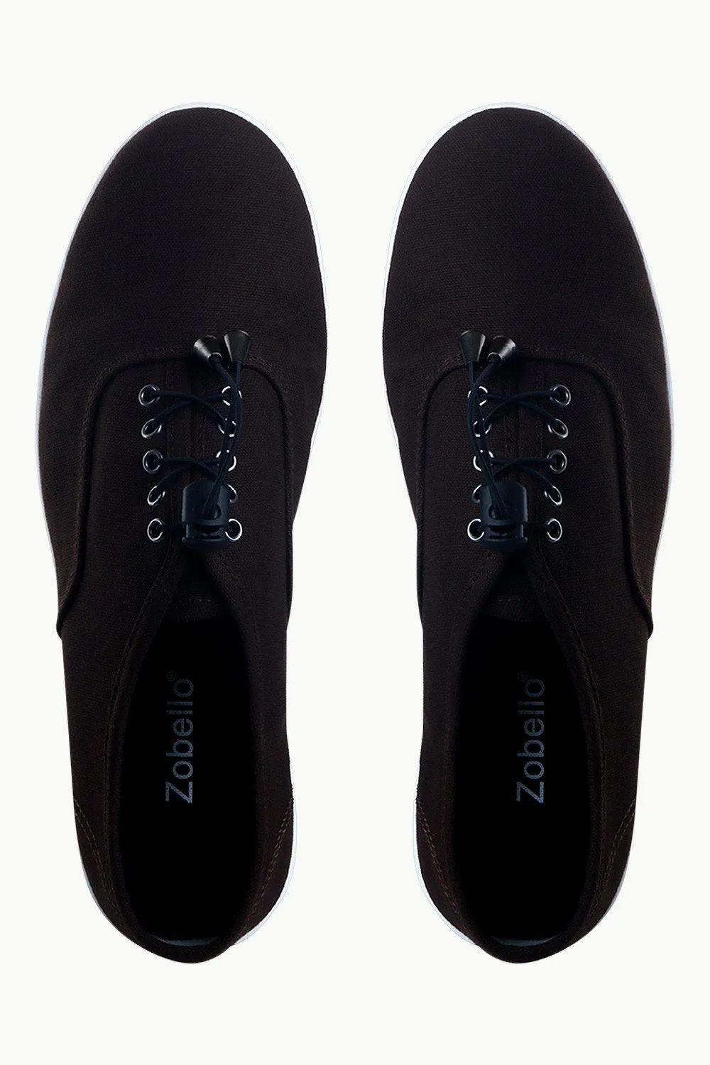 Men's Elastic Tassel Chocolate Brown Boat Shoes