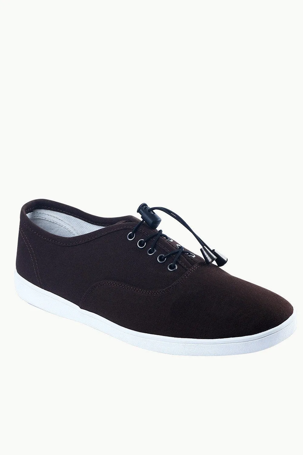 Men's Elastic Tassel Chocolate Brown Boat Shoes