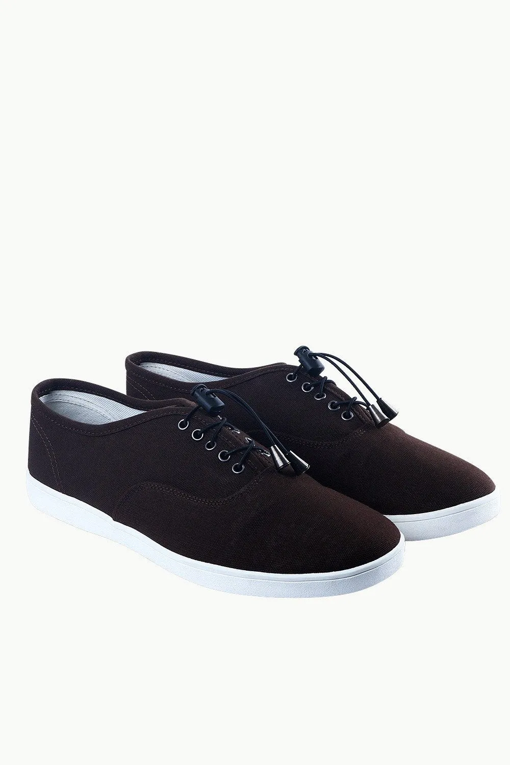 Men's Elastic Tassel Chocolate Brown Boat Shoes