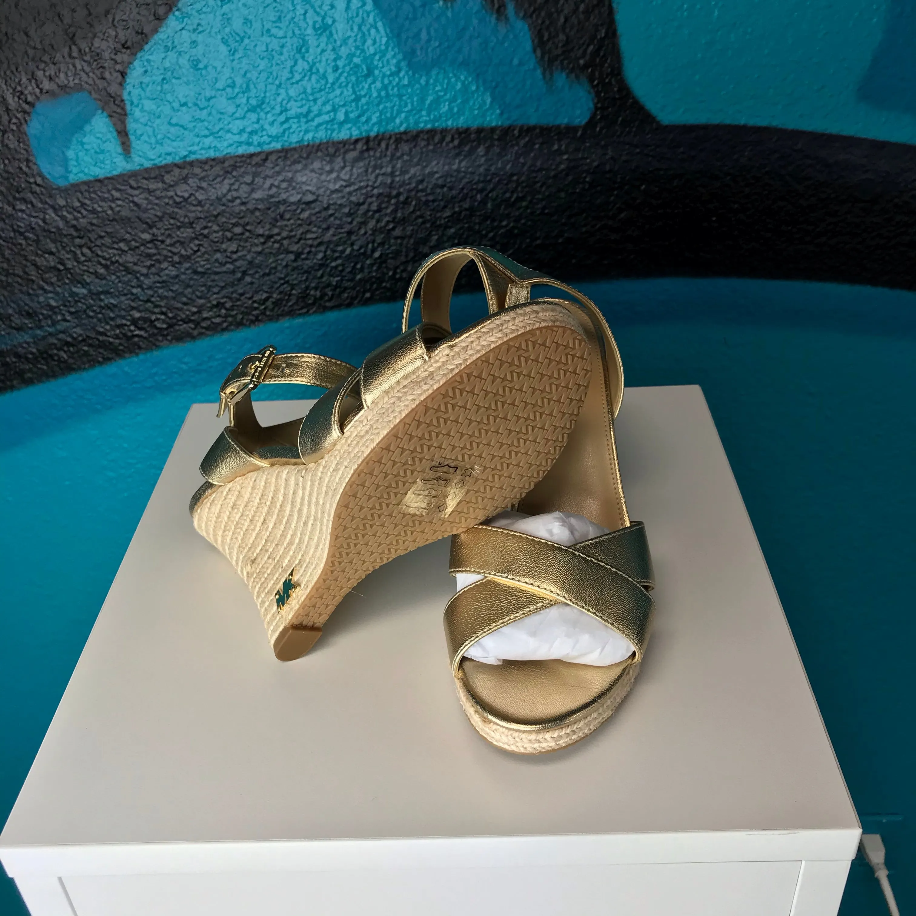 Michael Kors Gold Wedges