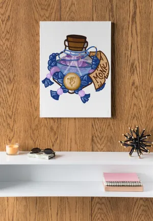 Monk Potion Bottle Gallery Canvas Art Print