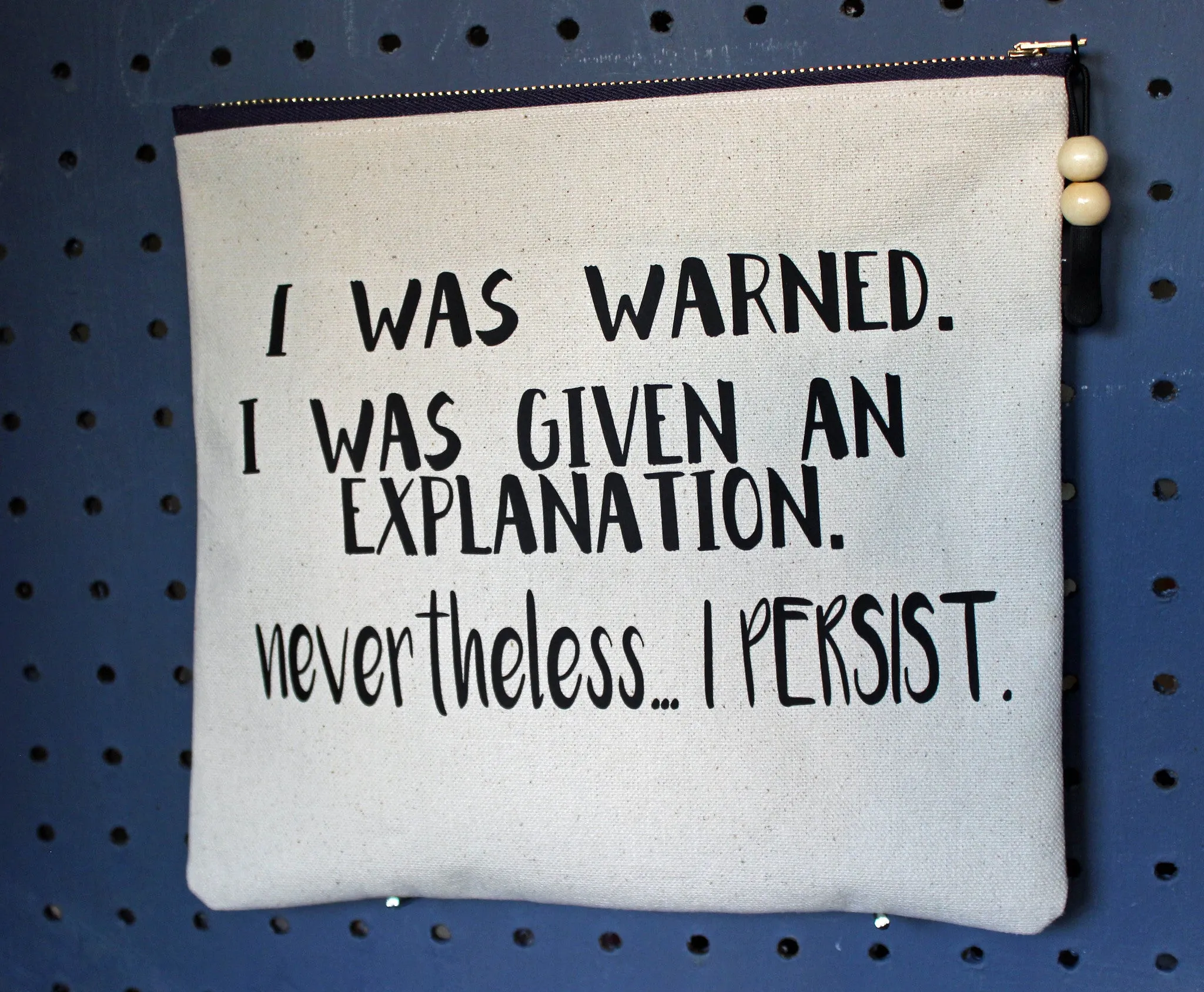 nevertheless...i persist - zip money bag