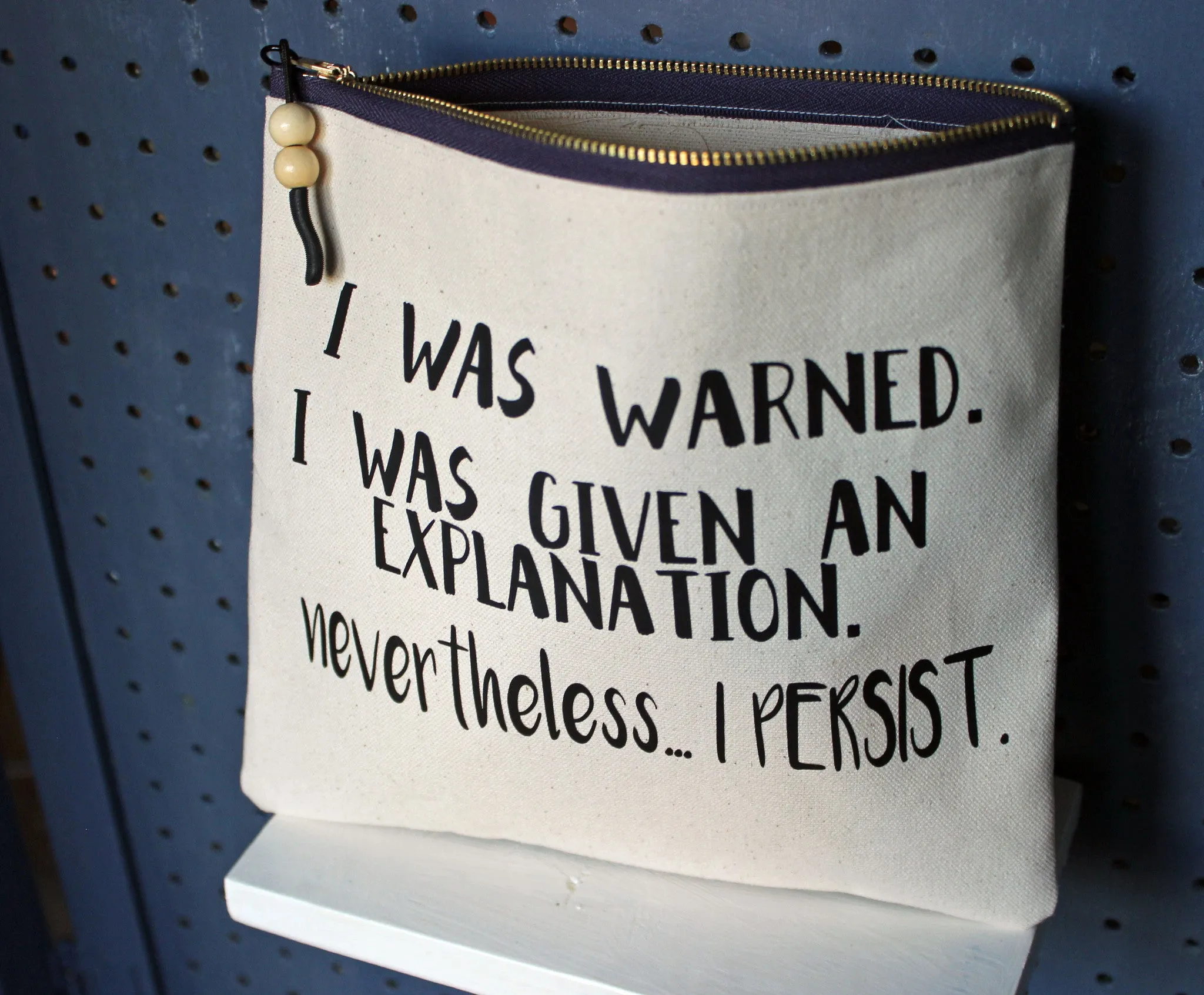 nevertheless...i persist - zip money bag