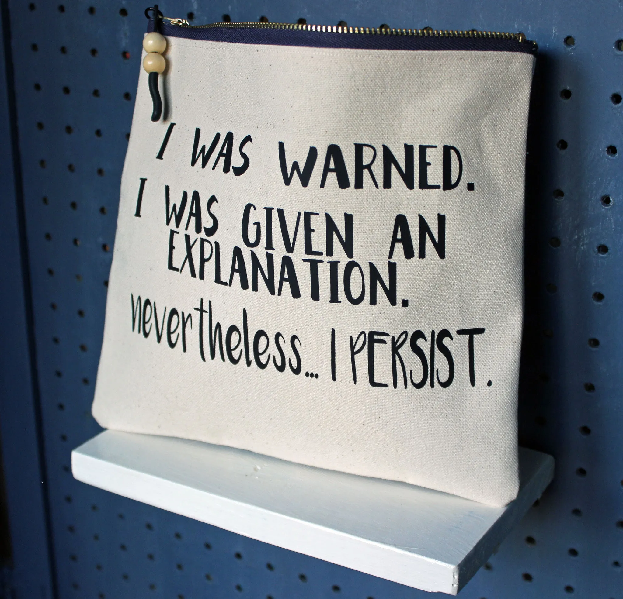 nevertheless...i persist - zip money bag
