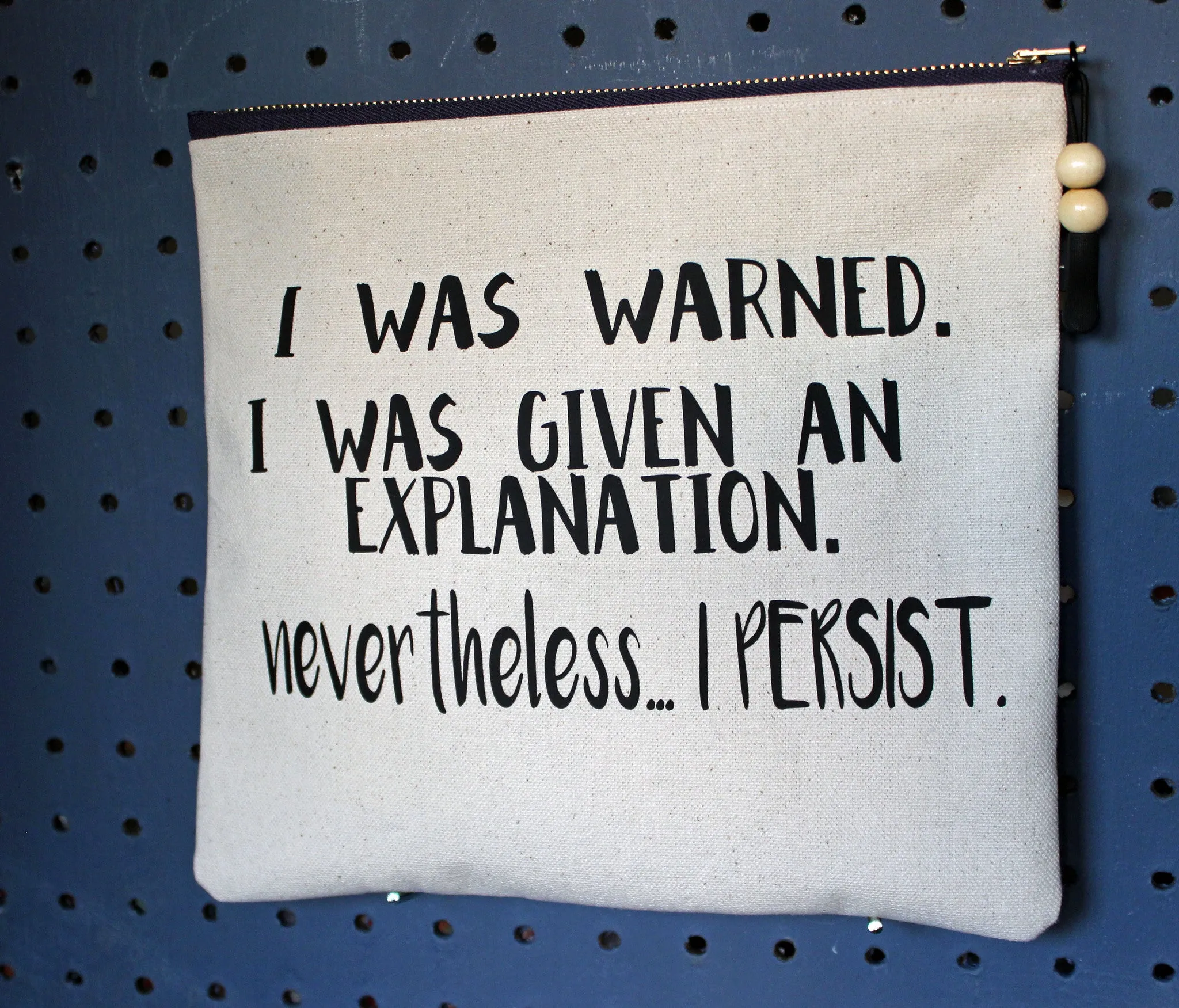 nevertheless...i persist - zip money bag
