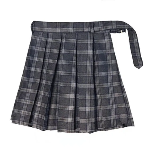 New Arrival Hot sale Short Punk Girl's Skirt Short Gothic Harajuku Summer Gray Plaid Skirts Shorts Women Pleated Skir
