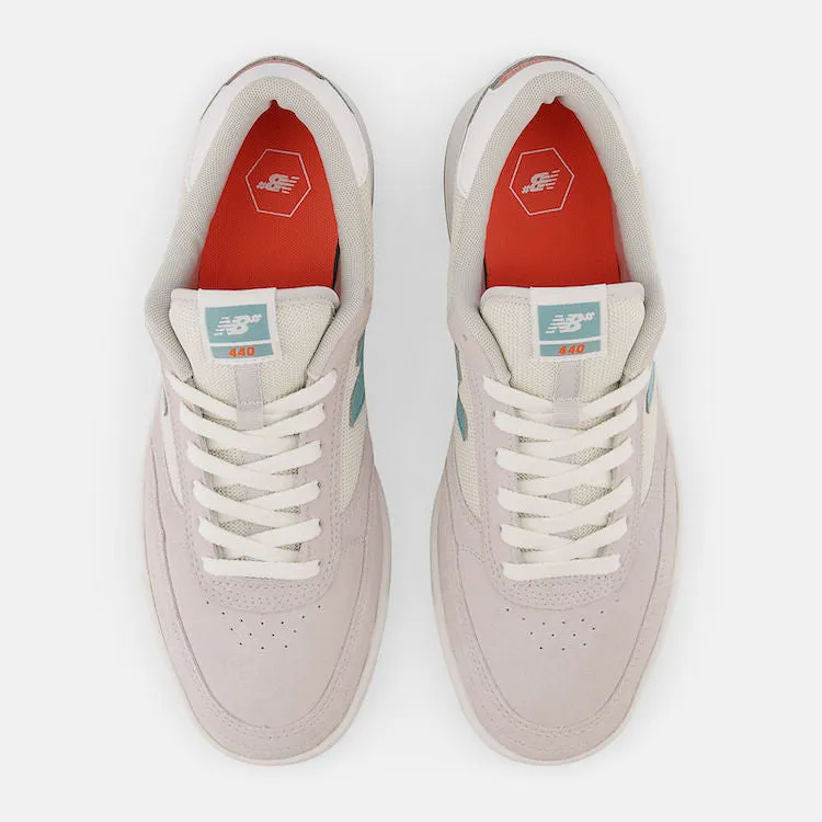 New Balance Numeric 440 Light Grey/Aqua Sea Shoes