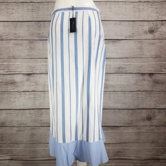 NEW Romeo &amp; Juliet M Faux Wrap Midi Skirt Asymmetrical High Low  Hem Ruffled