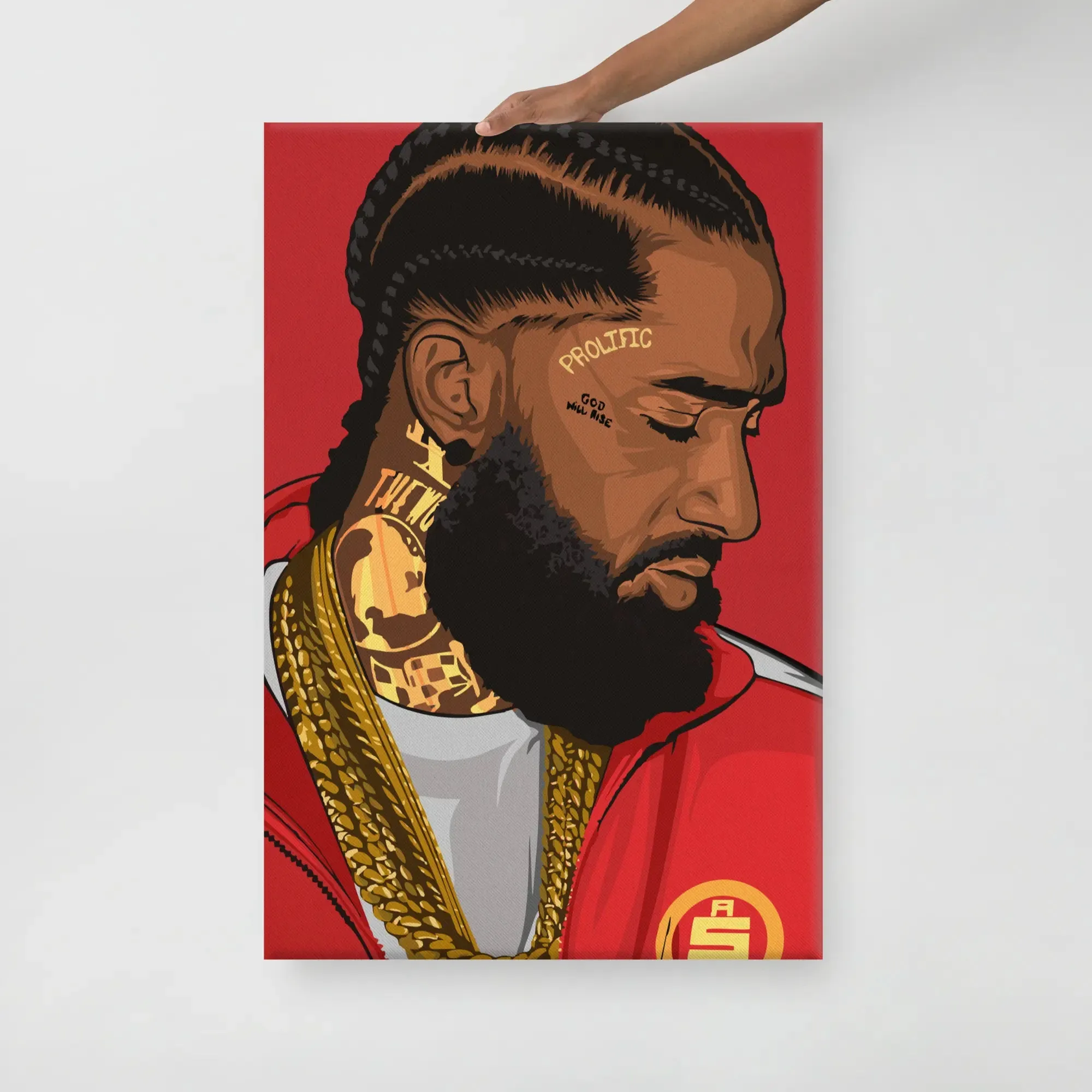 Nipsey Hussle Legacy – A Vibrant Tribute Canvas Print