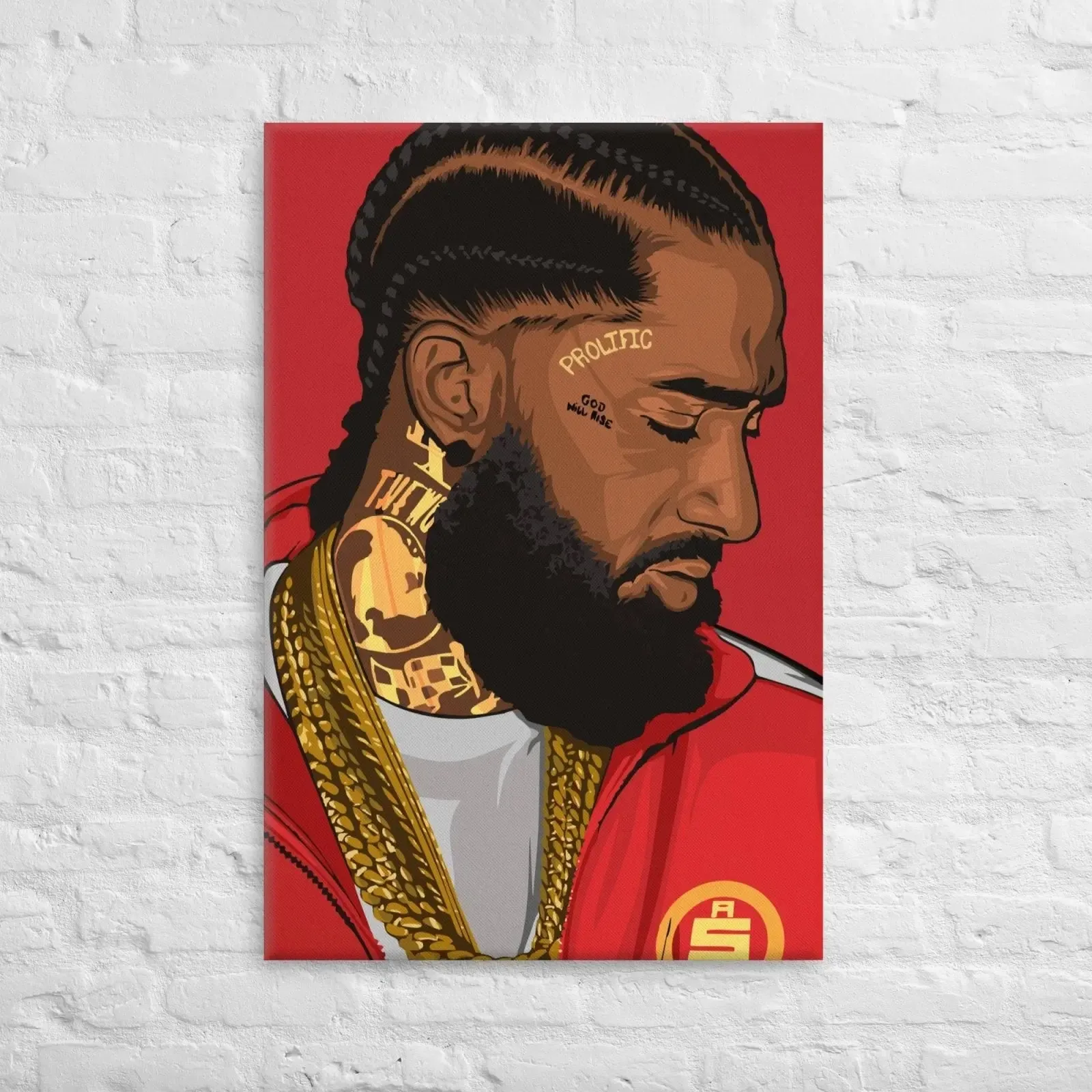 Nipsey Hussle Legacy – A Vibrant Tribute Canvas Print