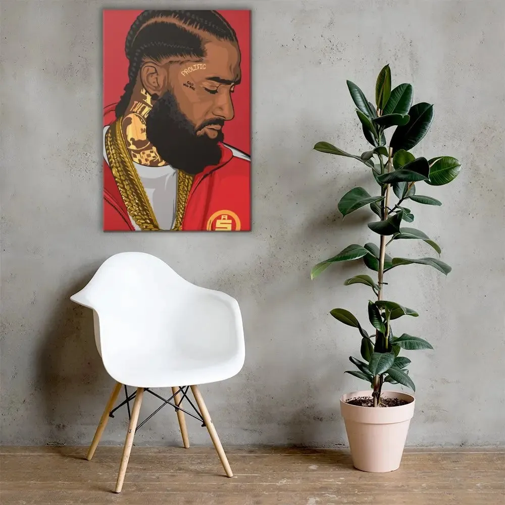Nipsey Hussle Legacy – A Vibrant Tribute Canvas Print