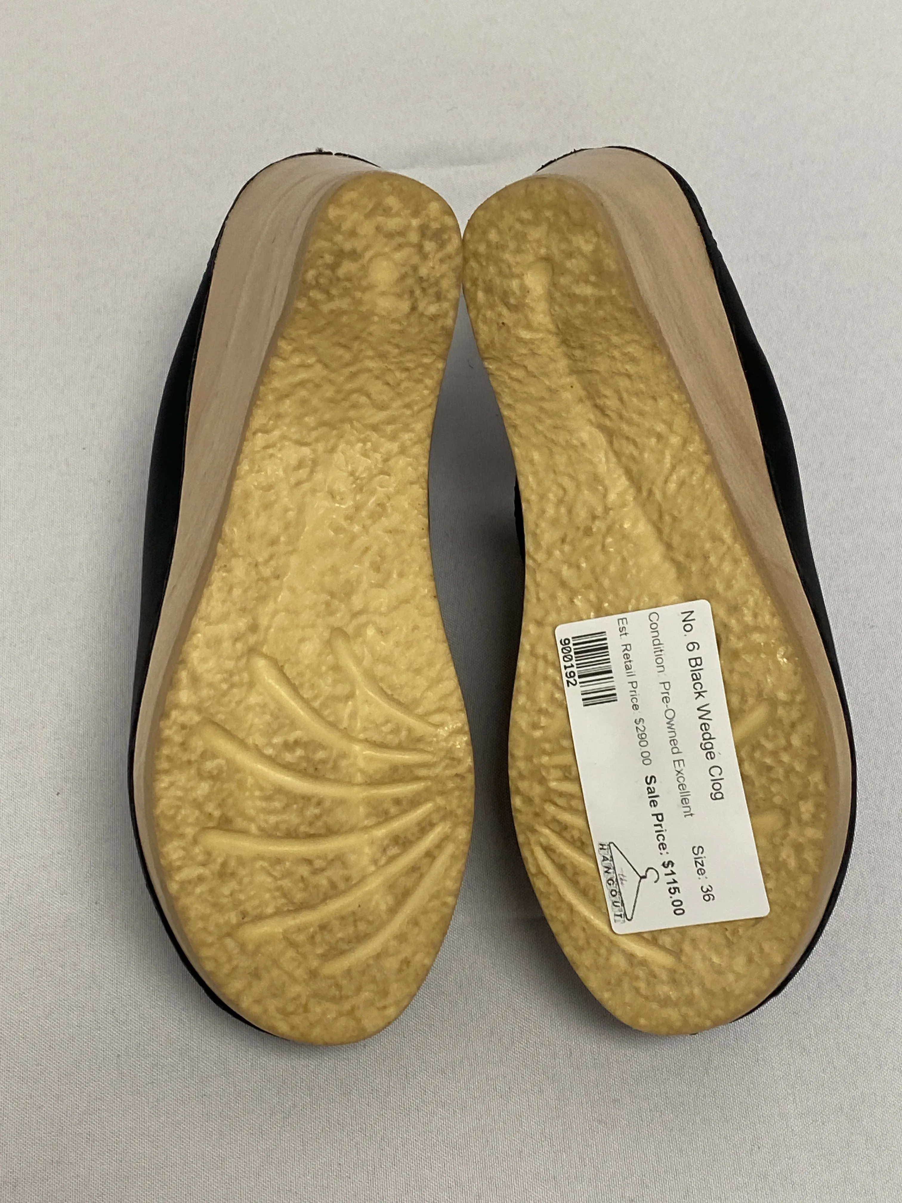 No. 6 Black Wedge Clog