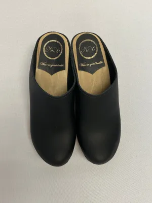 No. 6 Black Wedge Clog