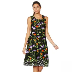 NWT Slinky Brand Women's Sleeveless Fit & Flare Dress. 667449 Small Medium