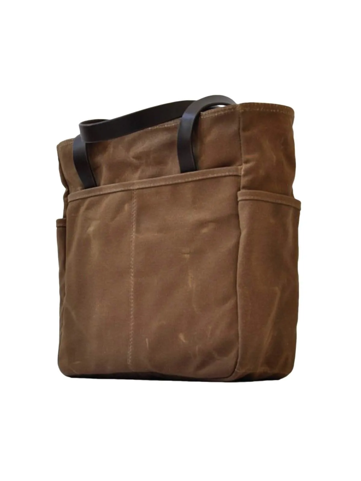 Oakstreet Bootmakers Field Tan Waxed Canvas Utility Tote