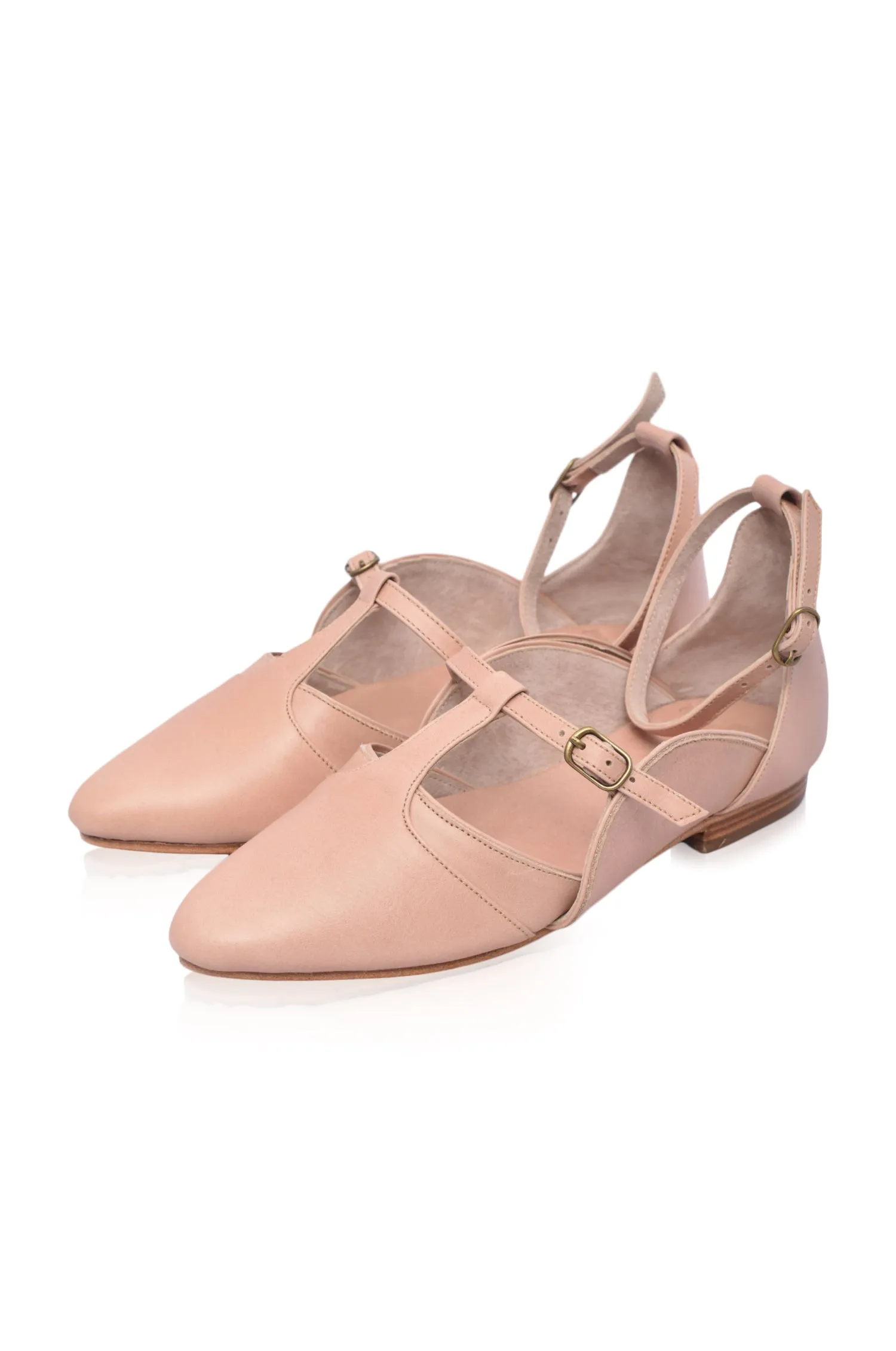 On The Go Leather Ballet Flats (Sz. 6.5 & 9.5)