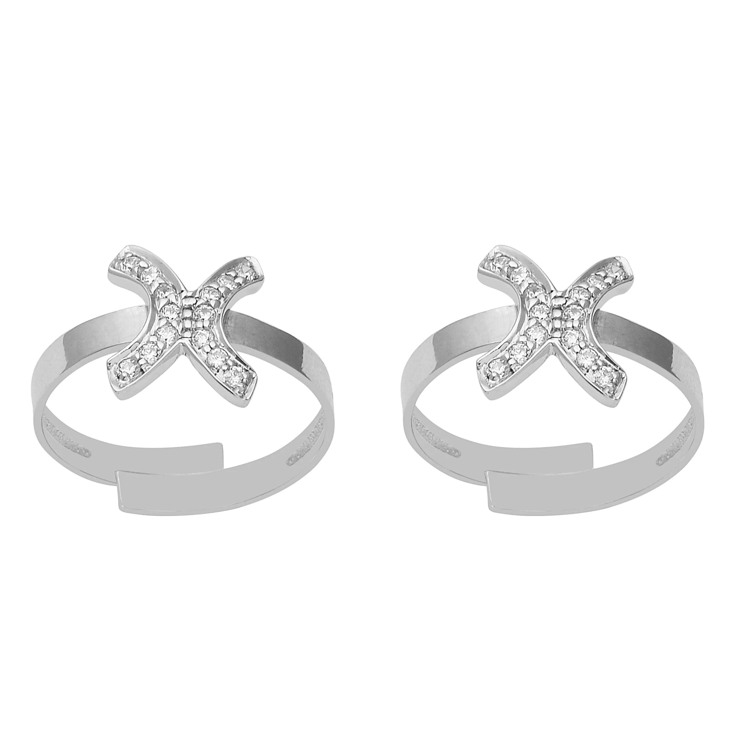 Open Adjustable Chandi Bichiya Solid 925 Sterling Silver Toe Rings Pair, Gross Weight 3.00