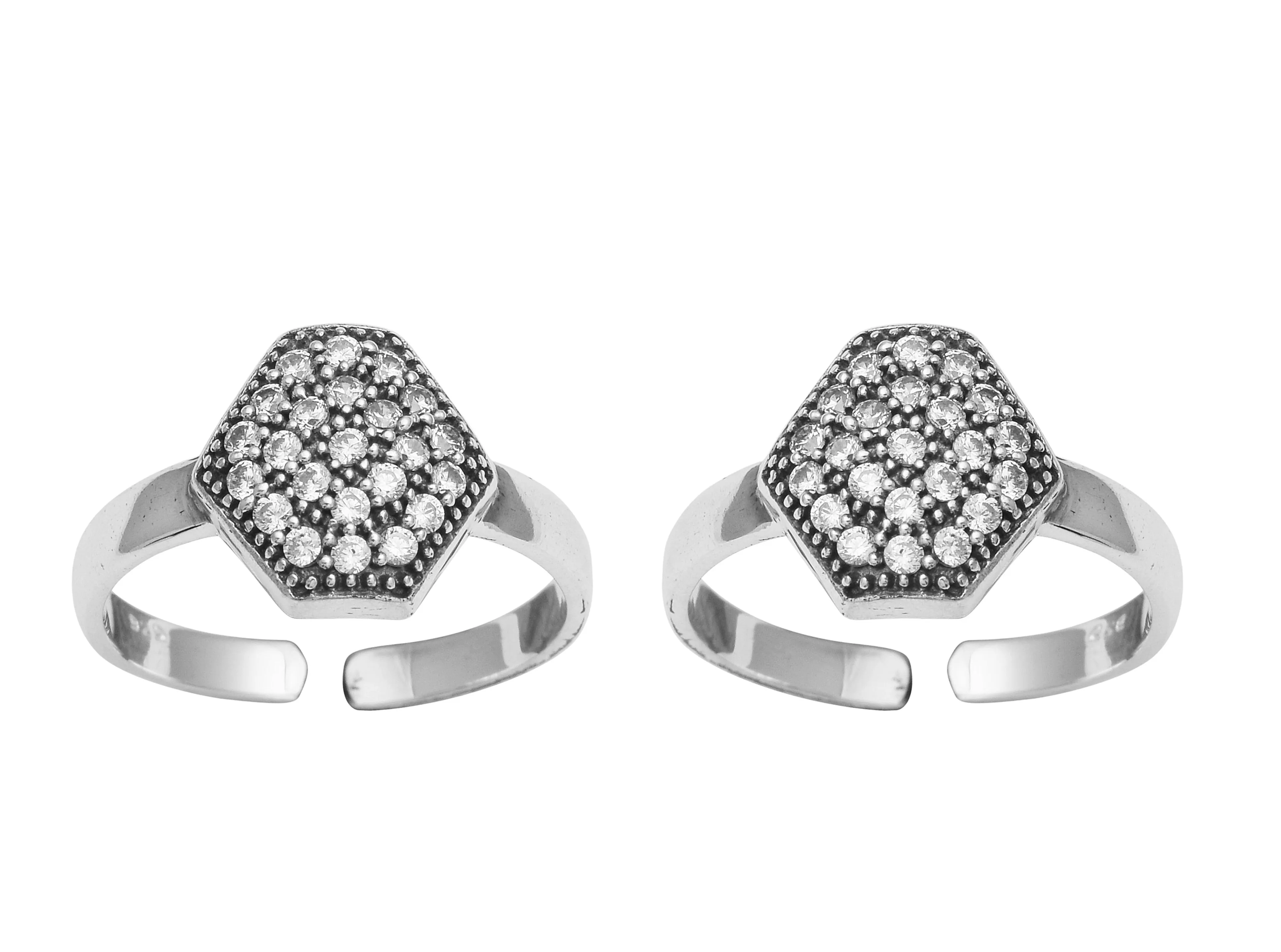 Open Adjustable Toe Ring For Women 925 Sterling Silver Flexible Toe Ring Gross Weight 4.50