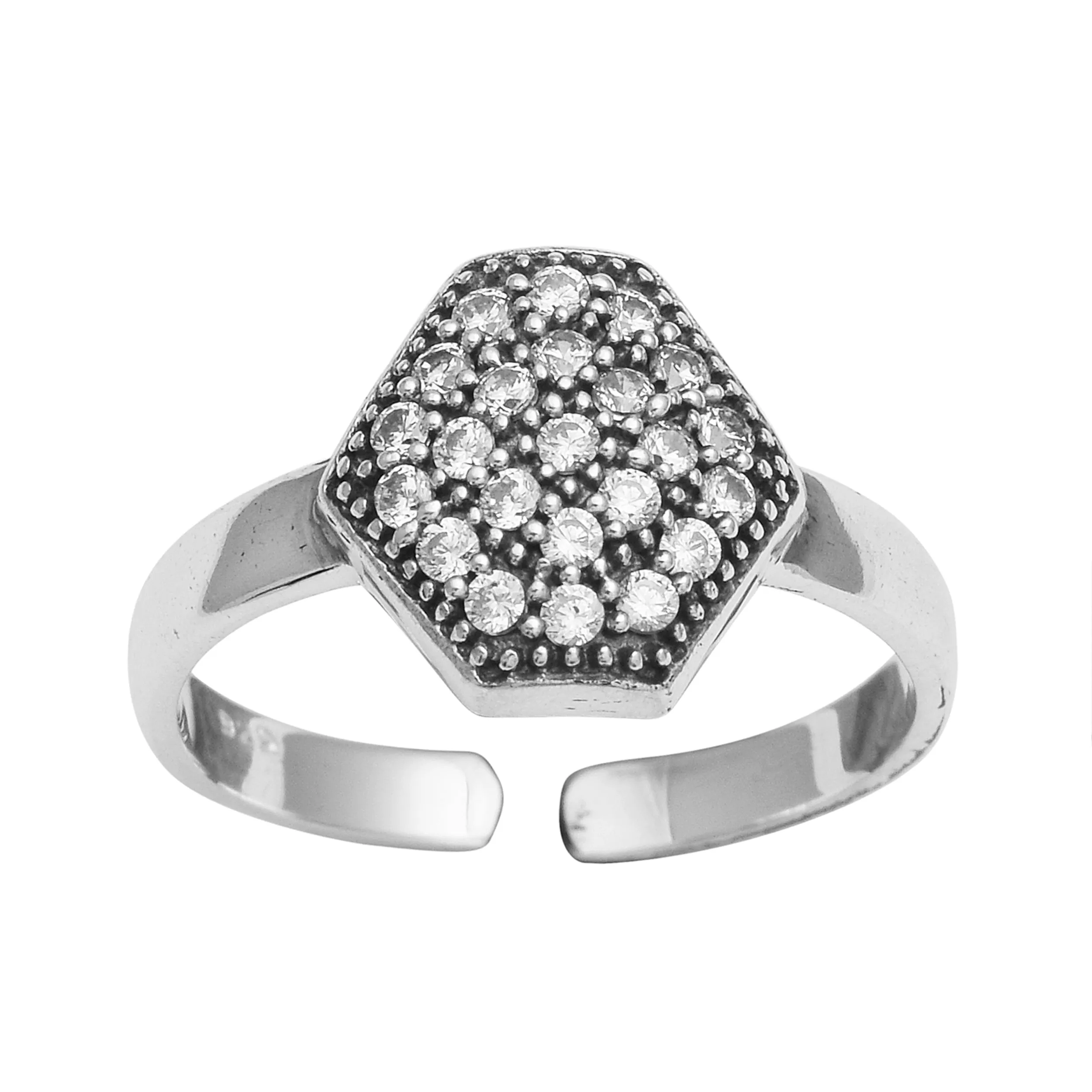 Open Adjustable Toe Ring For Women 925 Sterling Silver Flexible Toe Ring Gross Weight 4.50