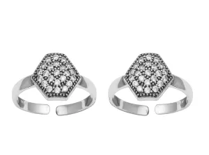 Open Adjustable Toe Ring For Women 925 Sterling Silver Flexible Toe Ring Gross Weight 4.50