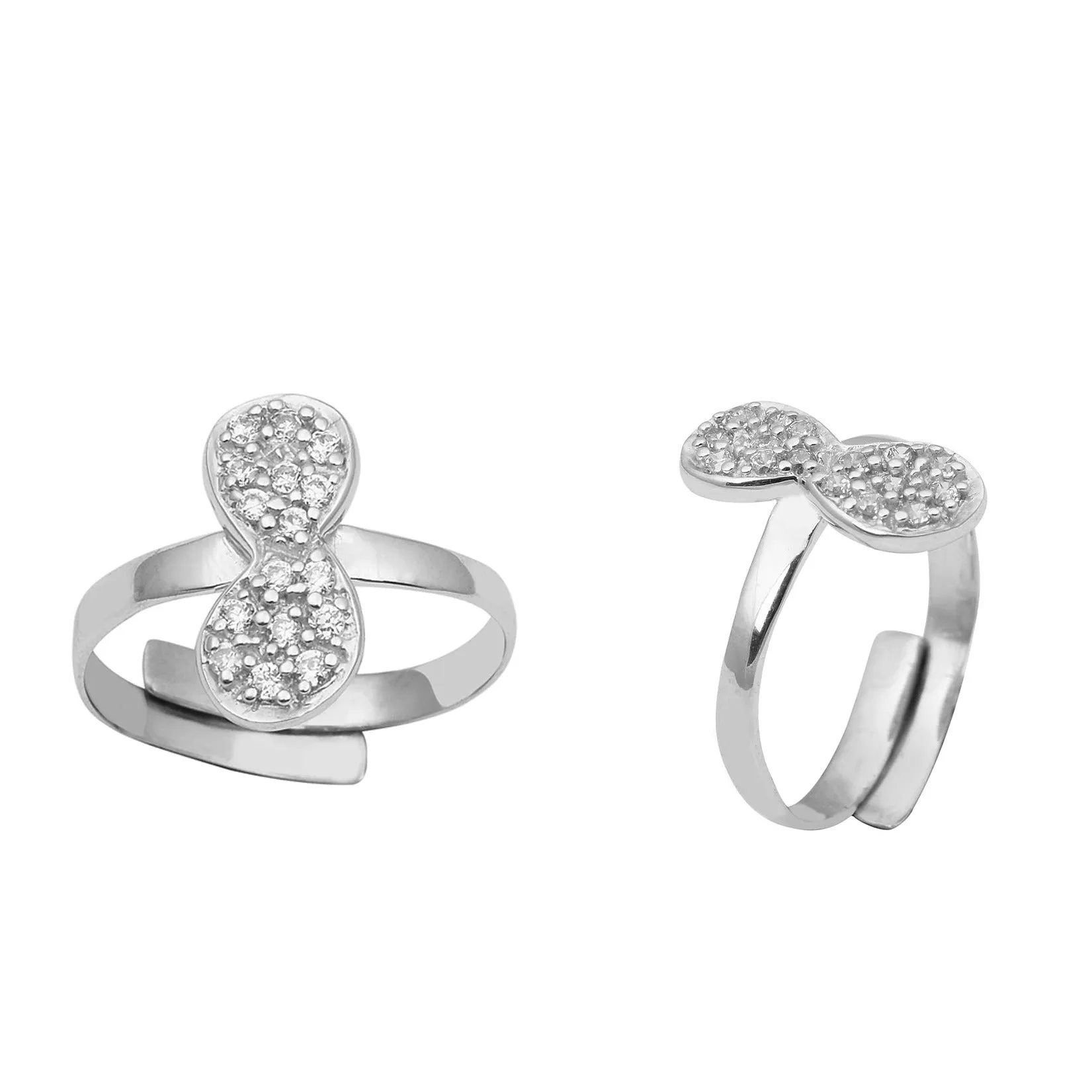 Open Adjustable Toe Ring For Women 925 Sterling Silver Toe Ring Gross Weight 3.60