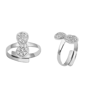Open Adjustable Toe Ring For Women 925 Sterling Silver Toe Ring Gross Weight 3.60