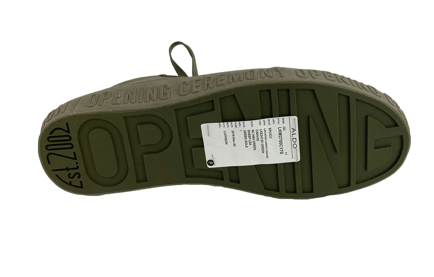 OPENING CEREMONY Men's Canvas Ervic Sneakers, Green, 9