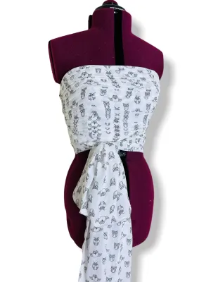 Owl print Draped bustier