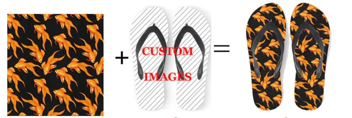Personalized Slippers - Custom Photo Flip Flop Gift - Sandals for your Company, Event or Wedding - Custom Slides - Design Your Own Flipflops