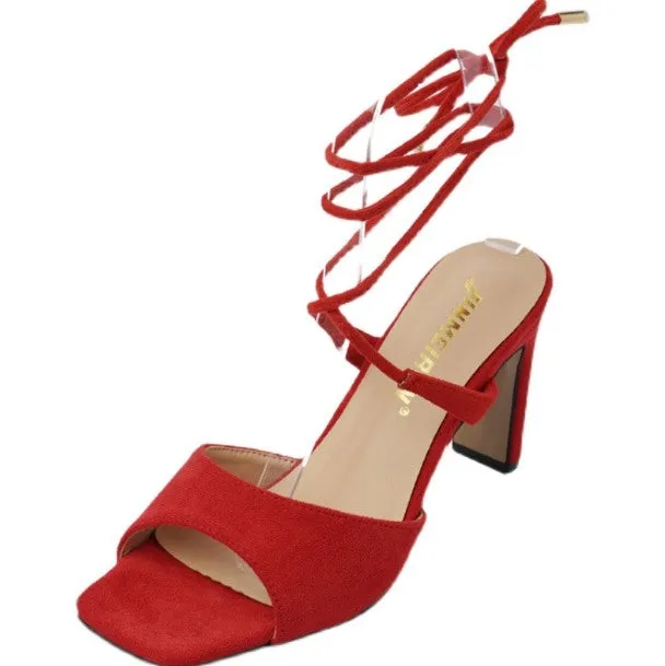 Petite Open Toe Heeled Strappy Sandals DS252