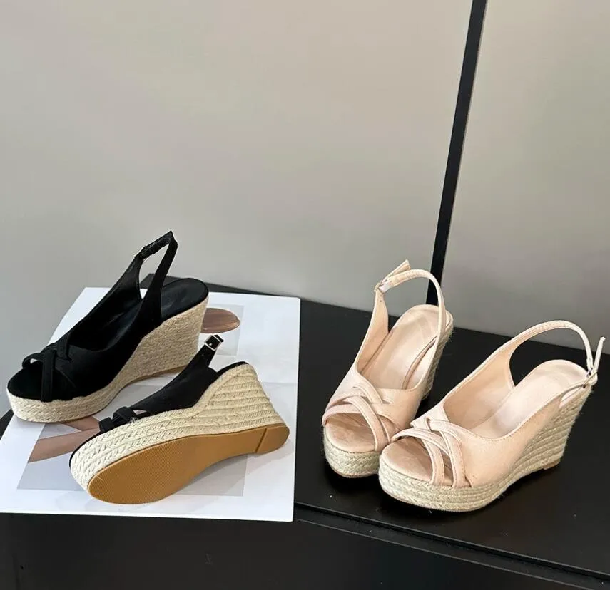 Petite Size Open Toe Slingback Wedge Sandals MS389