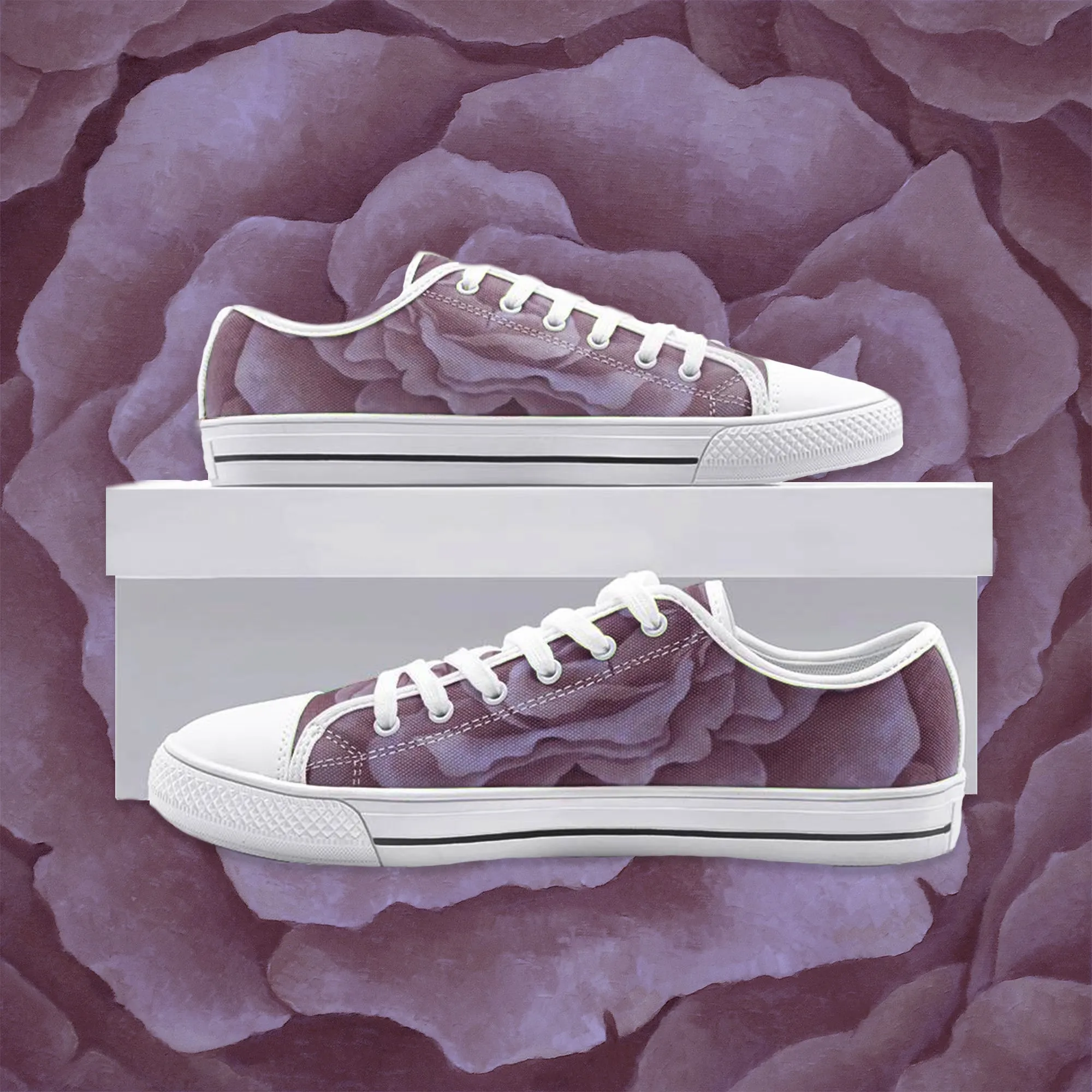 Plum Rose Low-top Sneakers