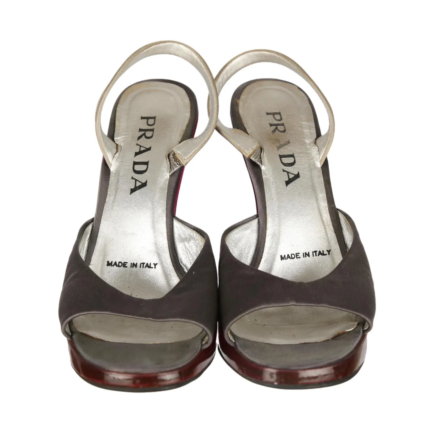 Prada Purple Lucite Strap Wedge