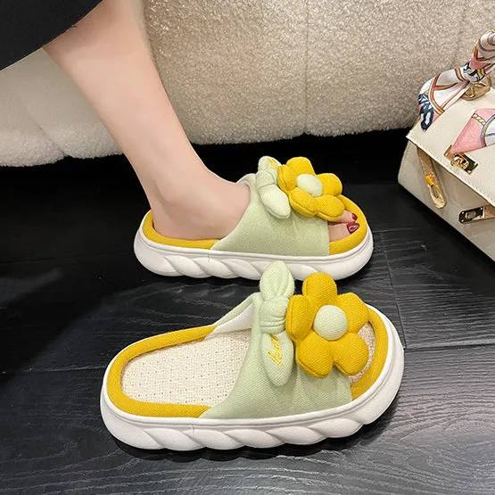 Puff Flower Slippers