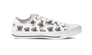 Pug Love Womens Shoe (White)