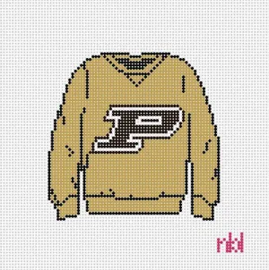 Purdue Sweatshirt Needlepoint Canvas