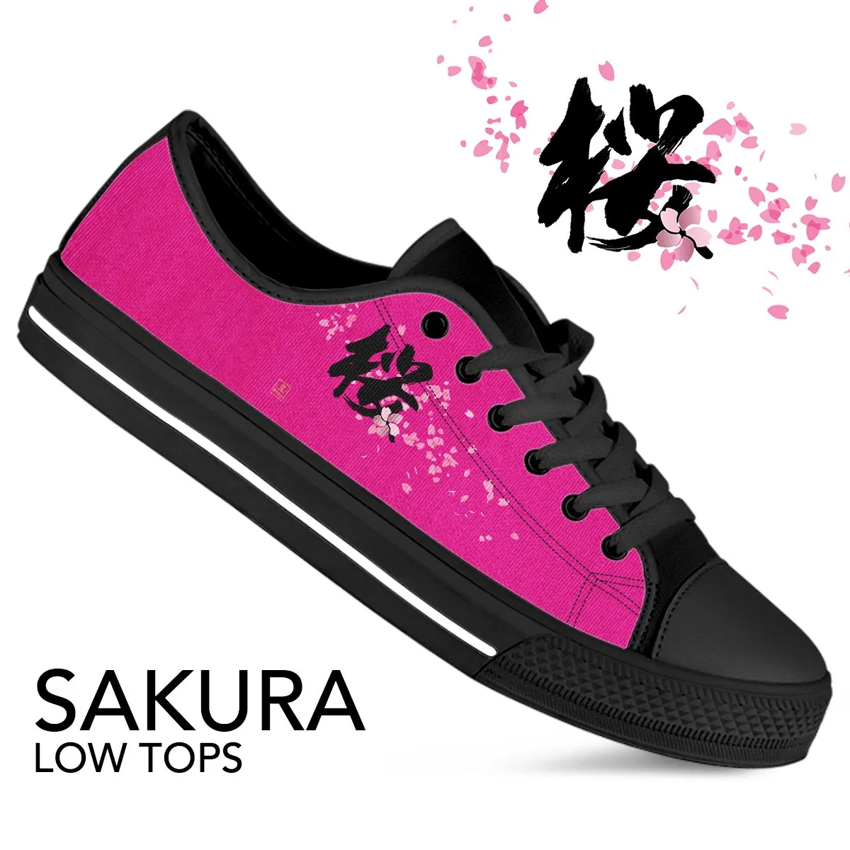 "Sakura" - Kanji Low Top Shoes - Womens