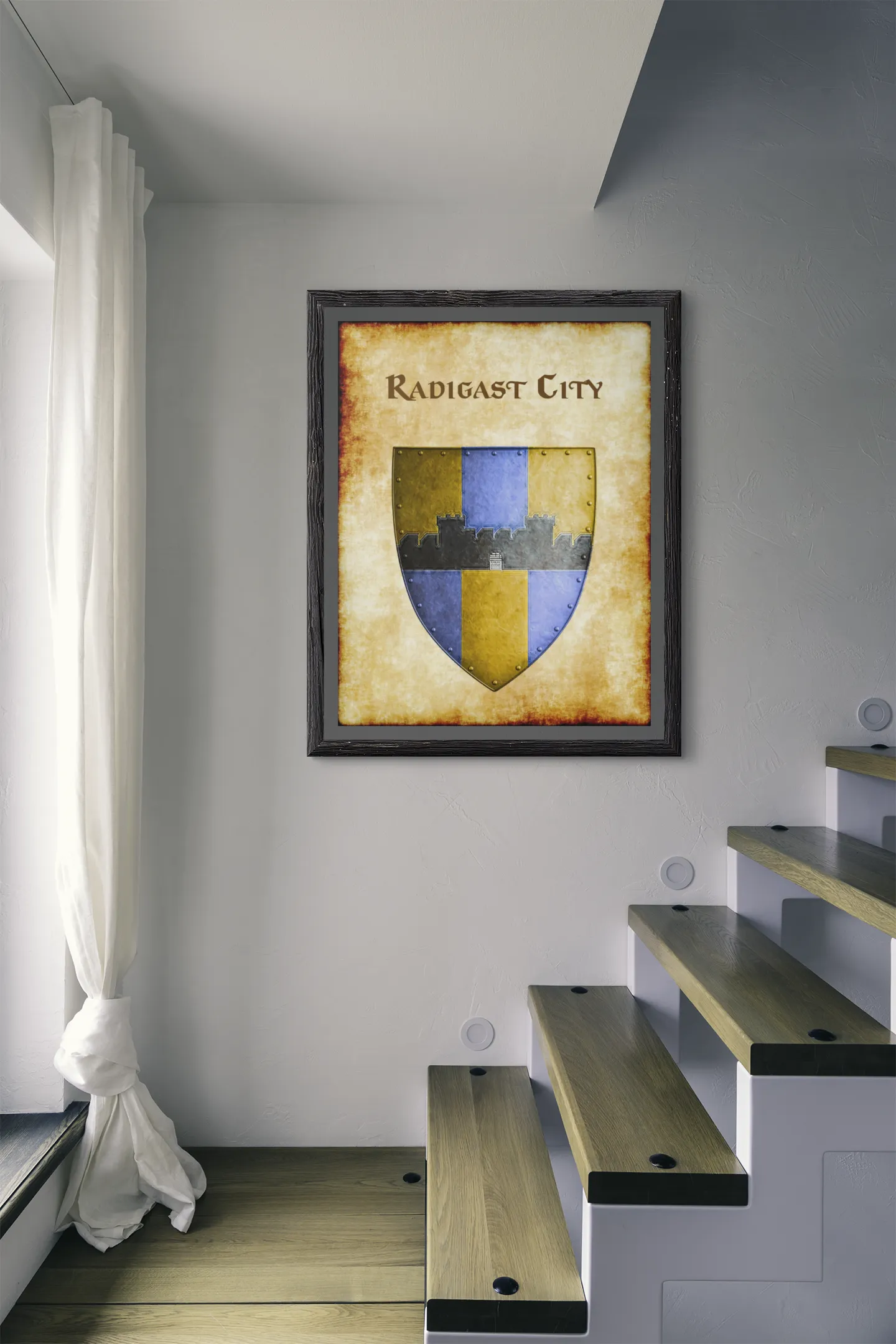 Radigast City Heraldry of Greyhawk Anna Meyer Cartography Canvas Art Print
