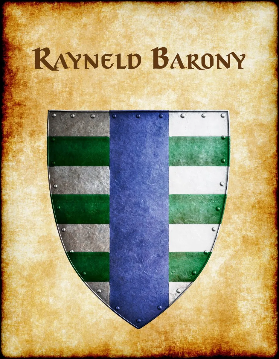 Rayneld Barony Heraldry of Greyhawk Anna Meyer Cartography Canvas Art Print