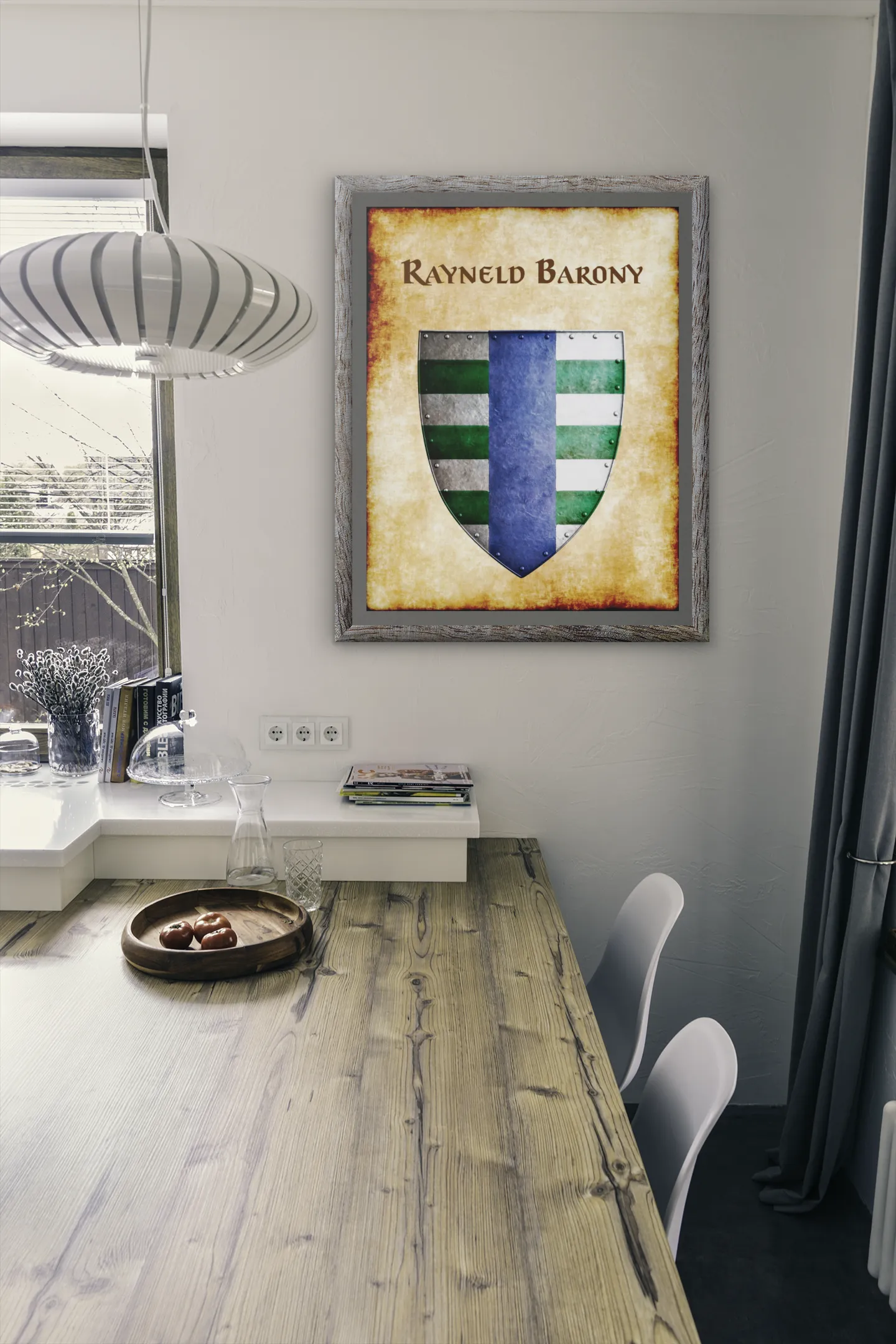 Rayneld Barony Heraldry of Greyhawk Anna Meyer Cartography Canvas Art Print